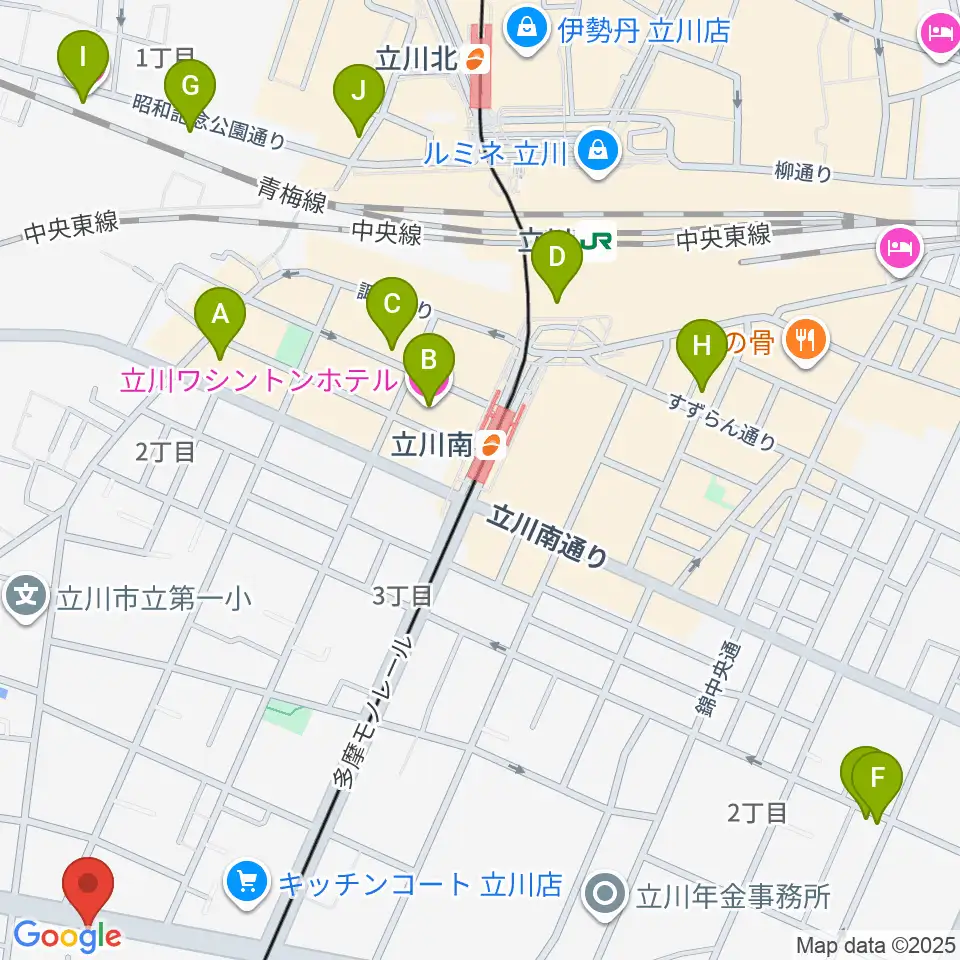 Tokyo Strings周辺のホテル一覧地図