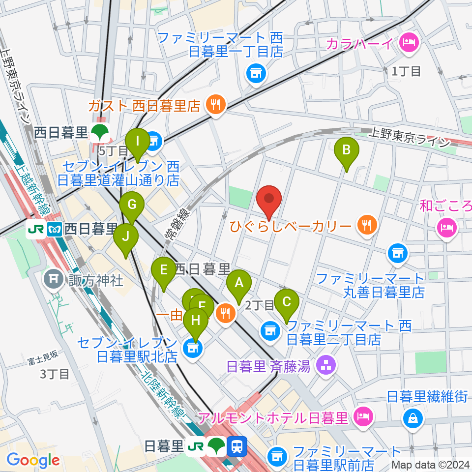 トンボ楽器製作所周辺のホテル一覧地図