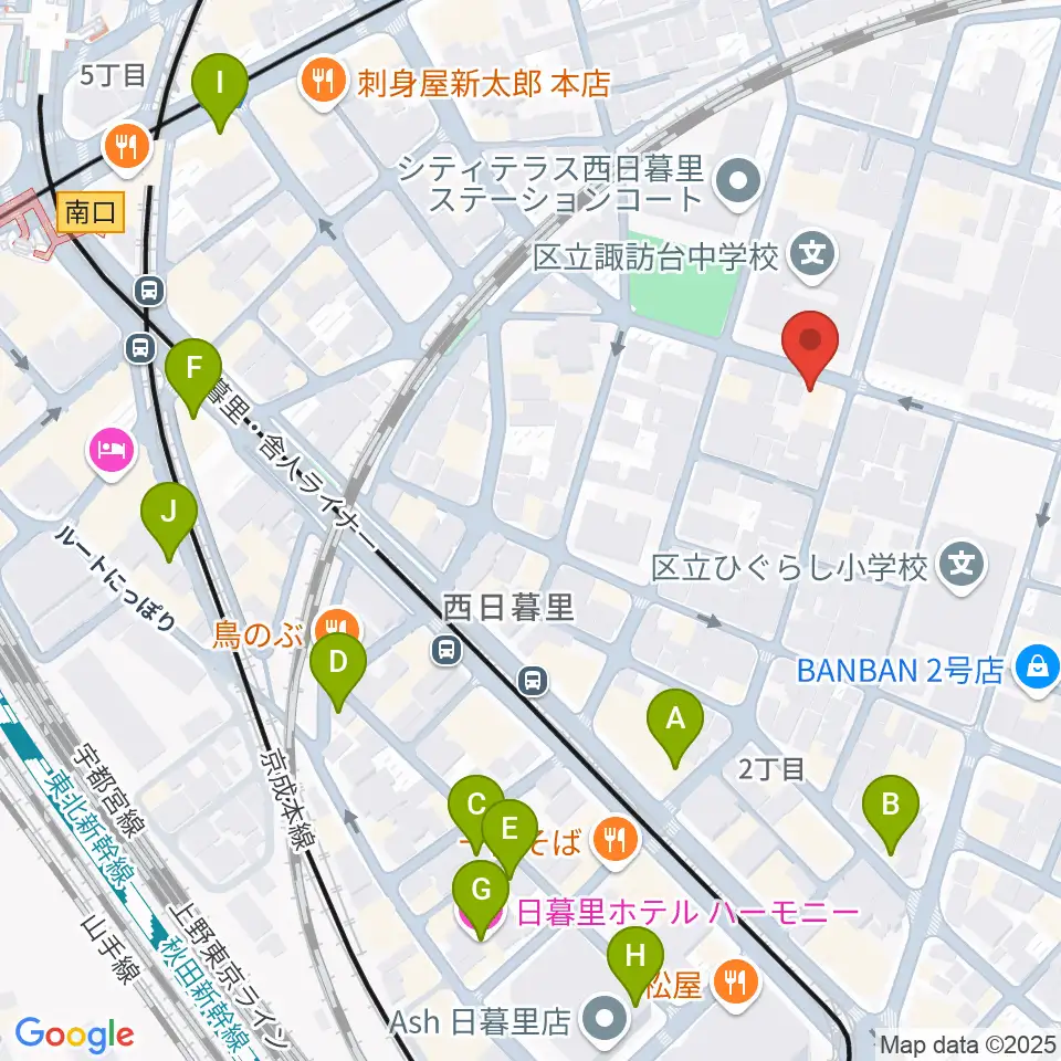 トンボ楽器製作所周辺のホテル一覧地図