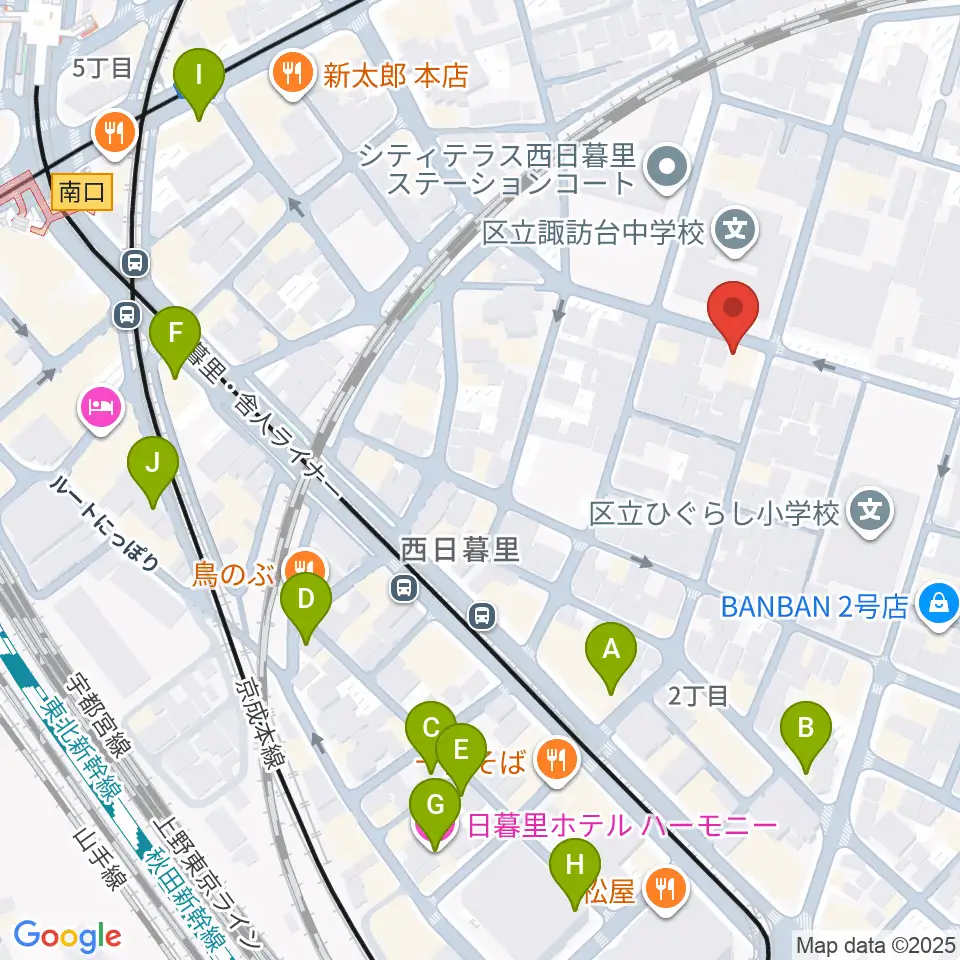トンボ楽器製作所周辺のホテル一覧地図
