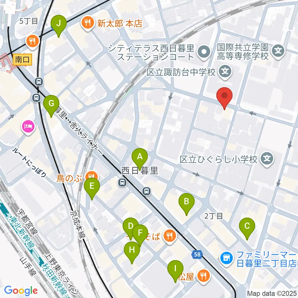 トンボ楽器製作所周辺のホテル一覧地図