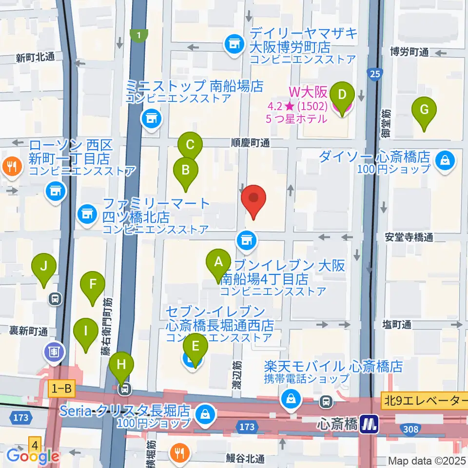 トニック楽器アトリエボア周辺のホテル一覧地図