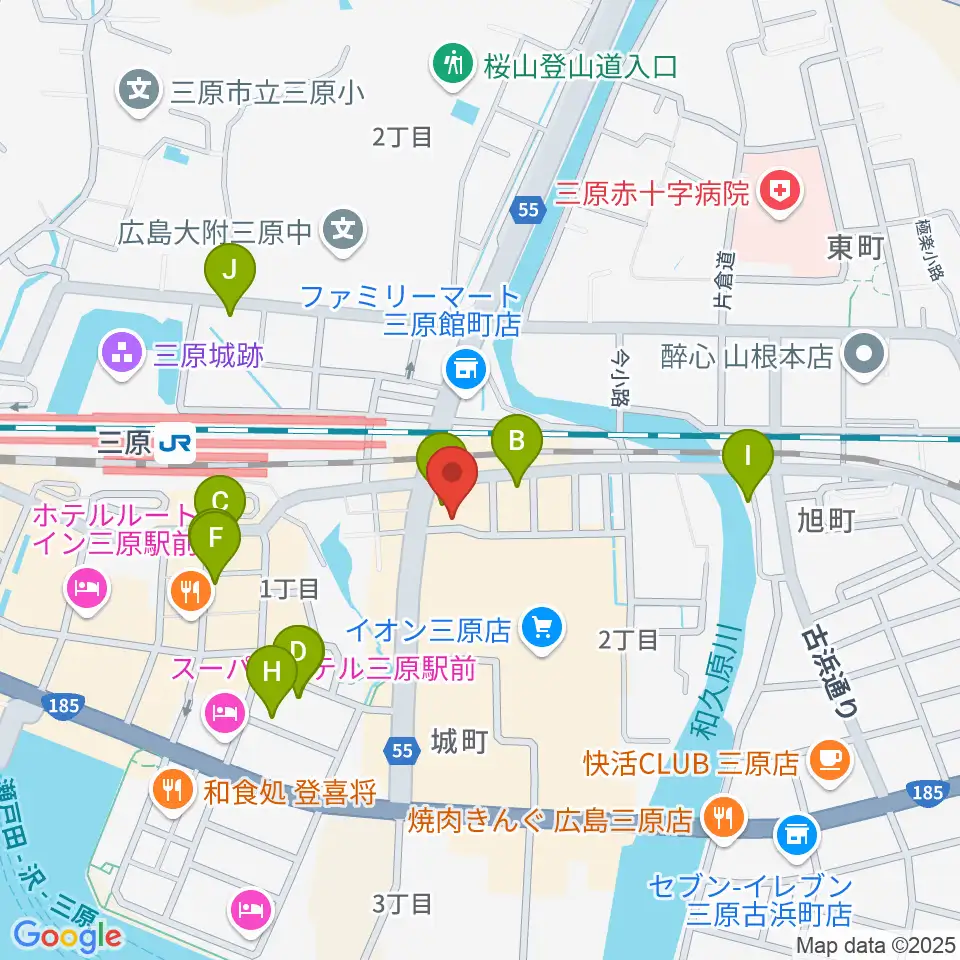 アンリミテッド三原店周辺のホテル一覧地図