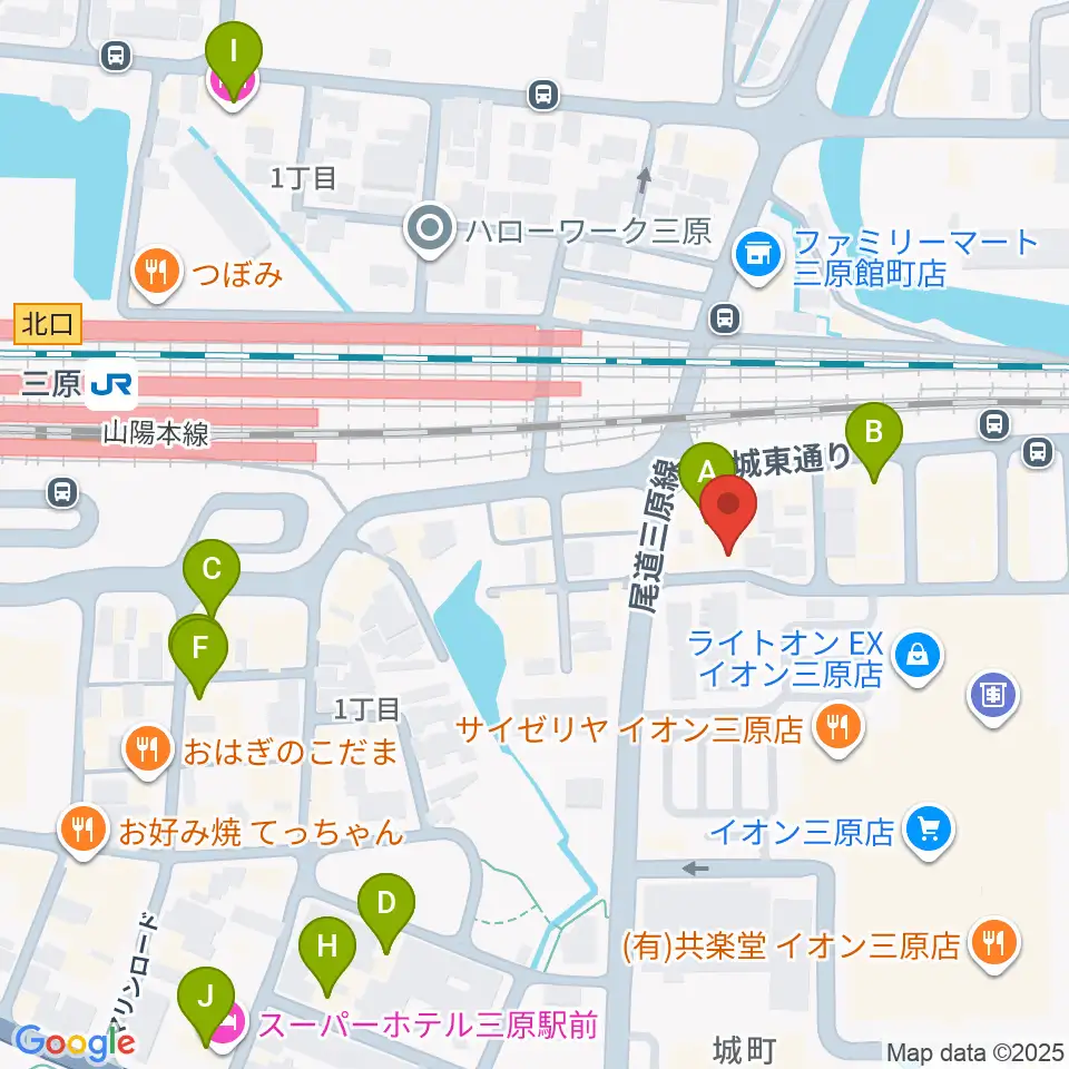 アンリミテッド三原店周辺のホテル一覧地図