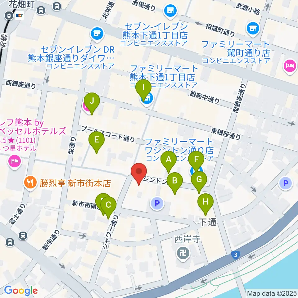 森楽器 和楽器市場周辺のホテル一覧地図