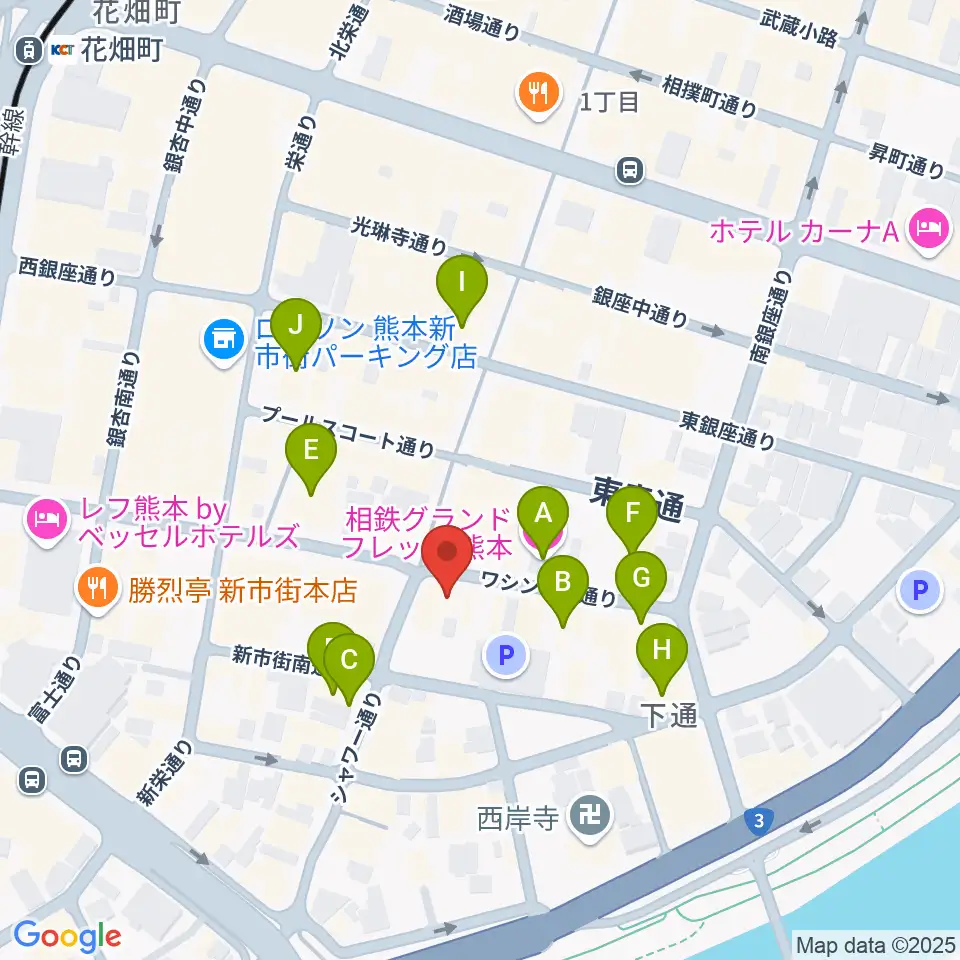 森楽器 和楽器市場周辺のホテル一覧地図