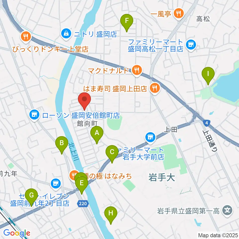 ピアノ工房ハーモニー周辺のホテル一覧地図