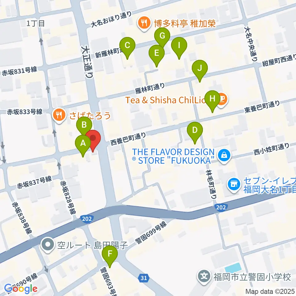ムジカテラシマ周辺のホテル一覧地図