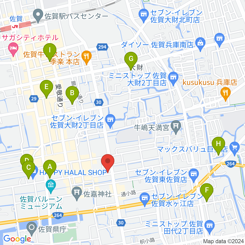 三根楽器店周辺のホテル一覧地図