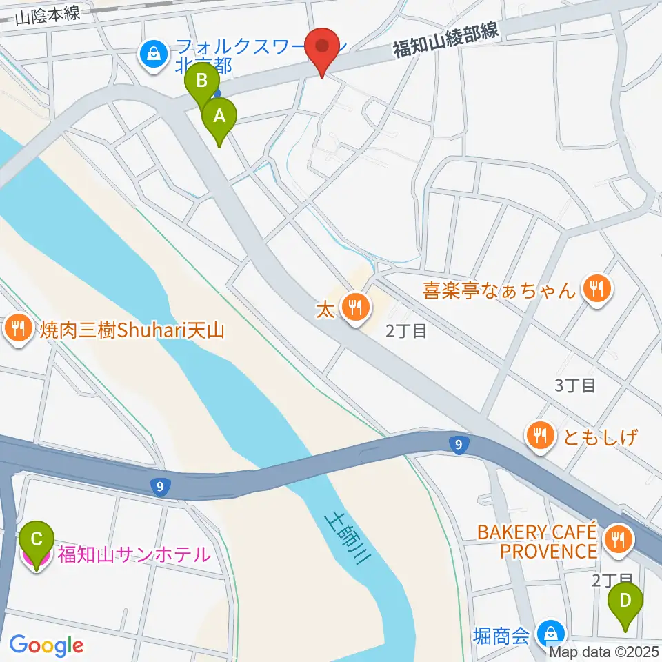 光陽堂 福知山本店周辺のホテル一覧地図