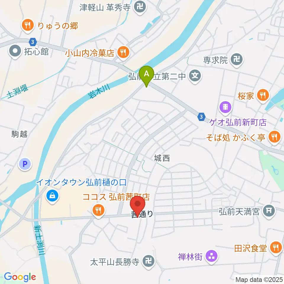 津軽三味線 まんじ三味線店周辺のホテル一覧地図