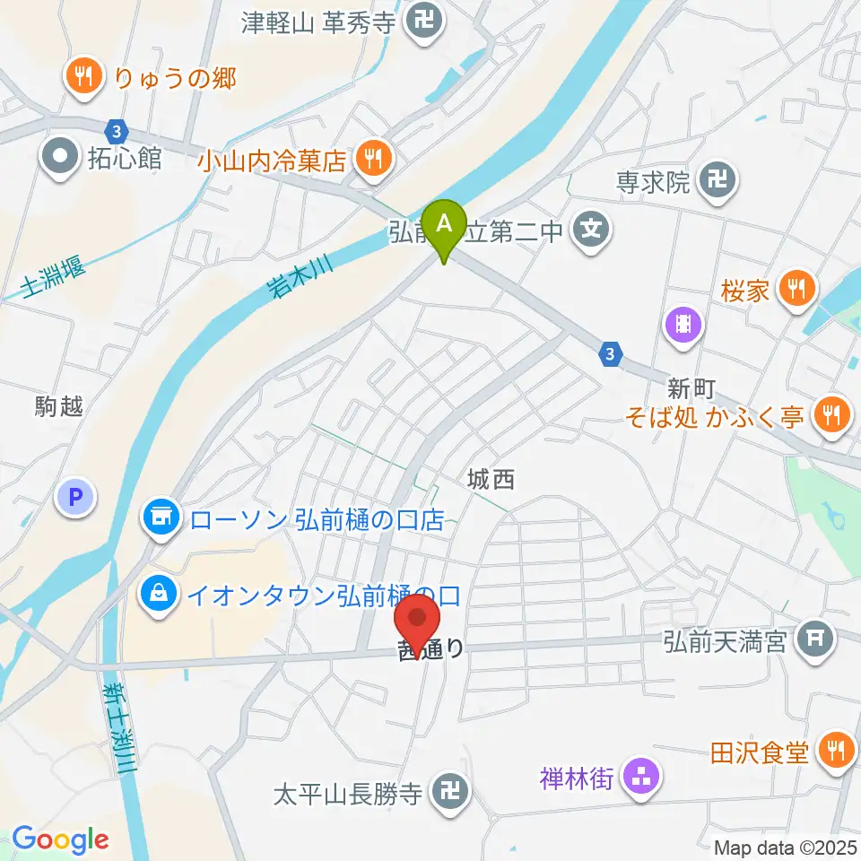 津軽三味線 まんじ三味線店周辺のホテル一覧地図