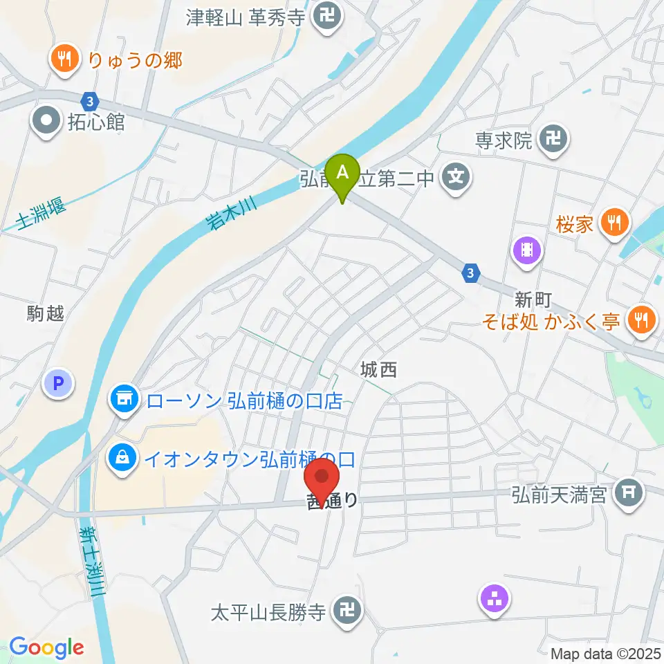 津軽三味線 まんじ三味線店周辺のホテル一覧地図