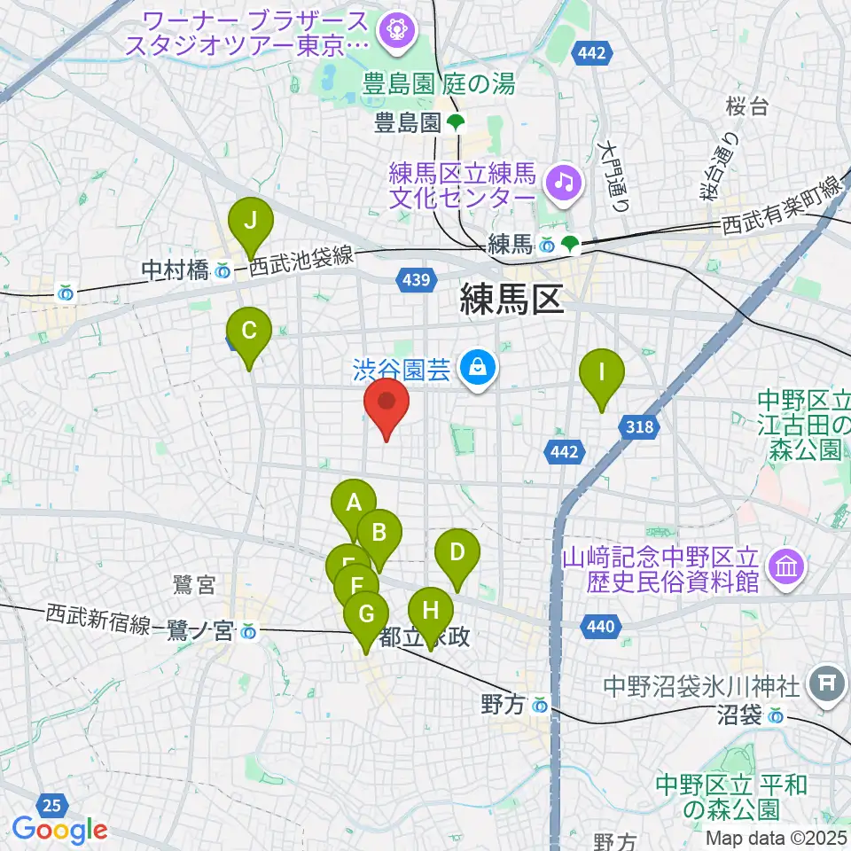 夢弦堂周辺のホテル一覧地図