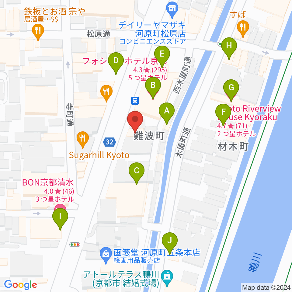 ロック・サーカス・スクウェア周辺のホテル一覧地図