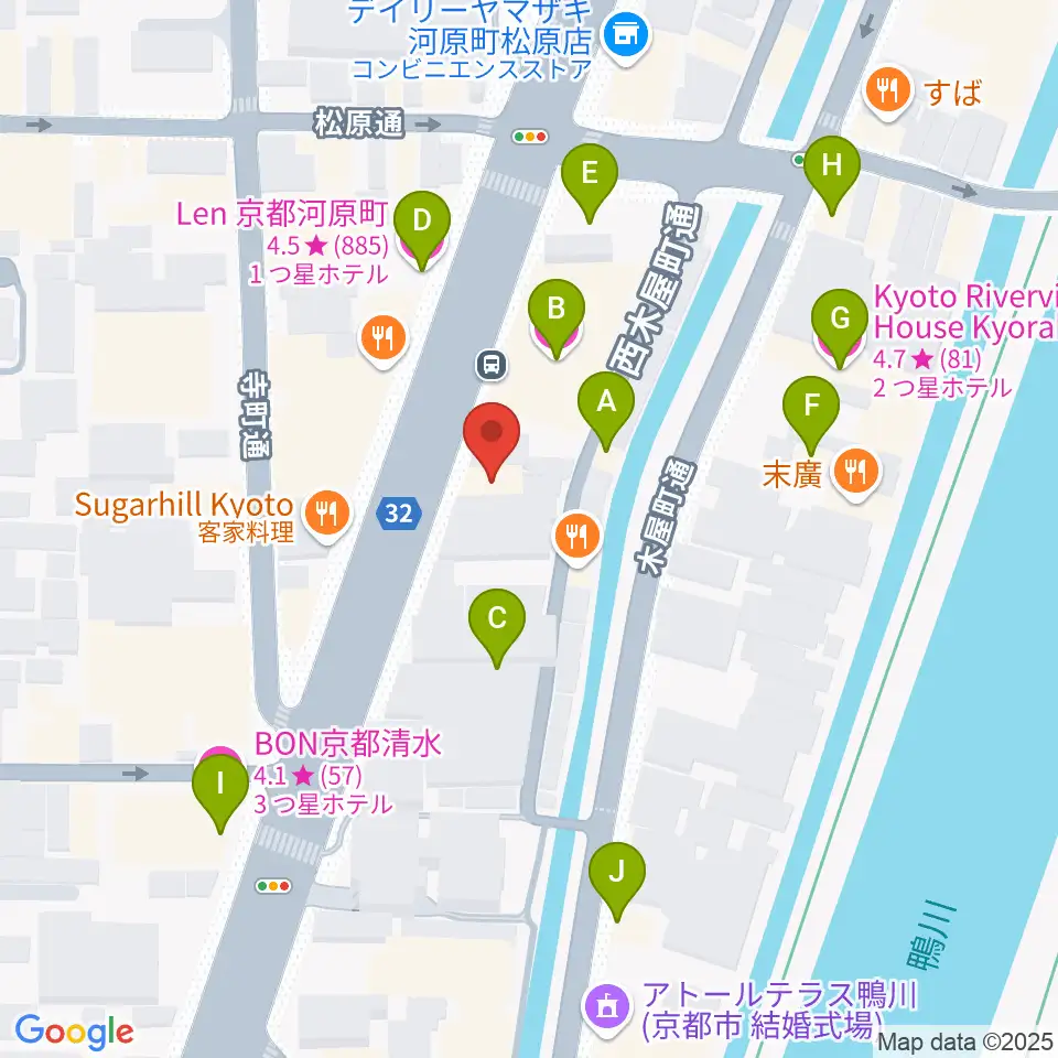 ロック・サーカス・スクウェア周辺のホテル一覧地図