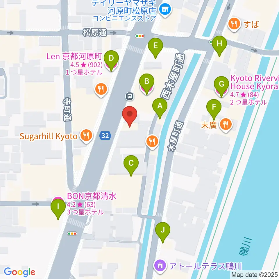 ロック・サーカス・スクウェア周辺のホテル一覧地図