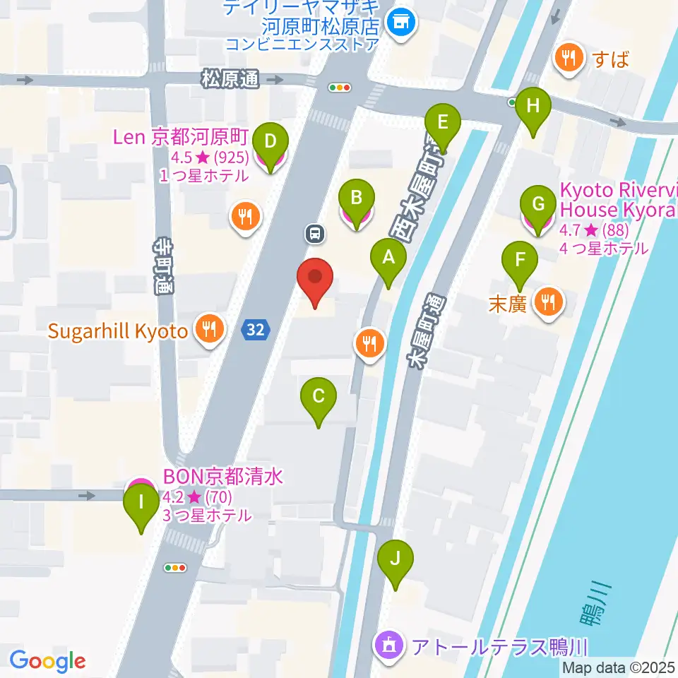 ロック・サーカス・スクウェア周辺のホテル一覧地図