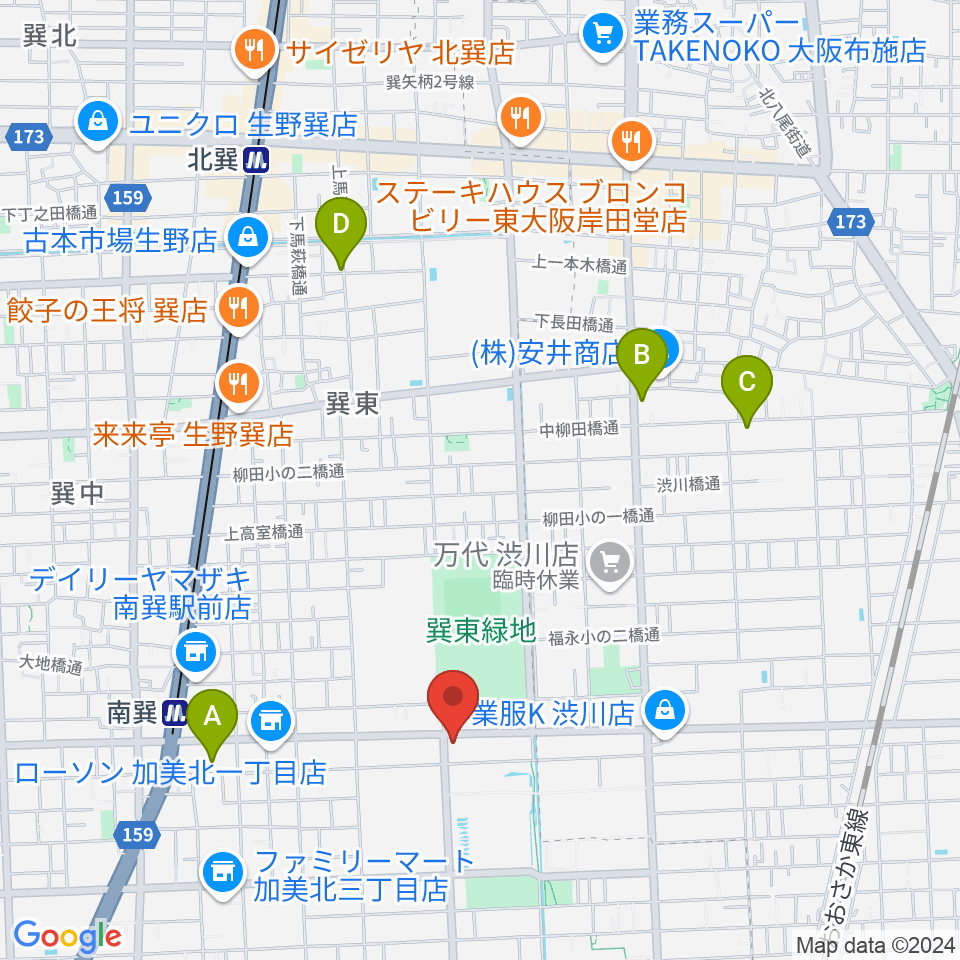 ストレングスビヨンド周辺のホテル一覧地図