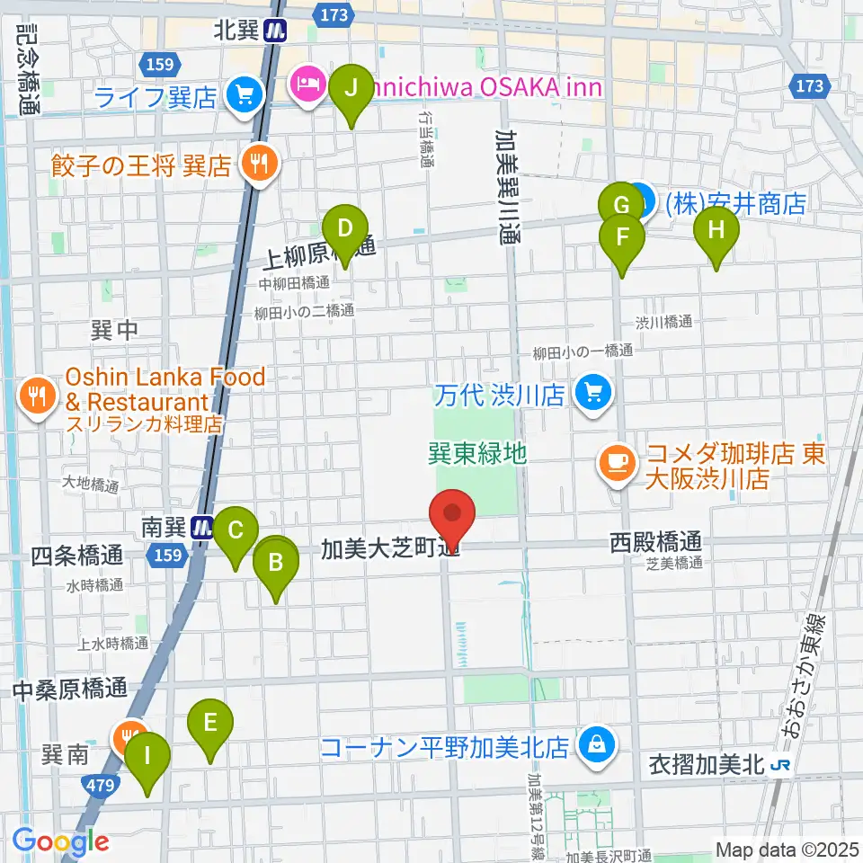 ストレングスビヨンド周辺のホテル一覧地図