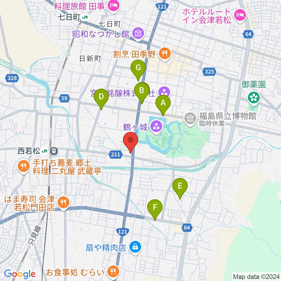 MUSIC PLAZA 白水堂周辺のホテル一覧地図