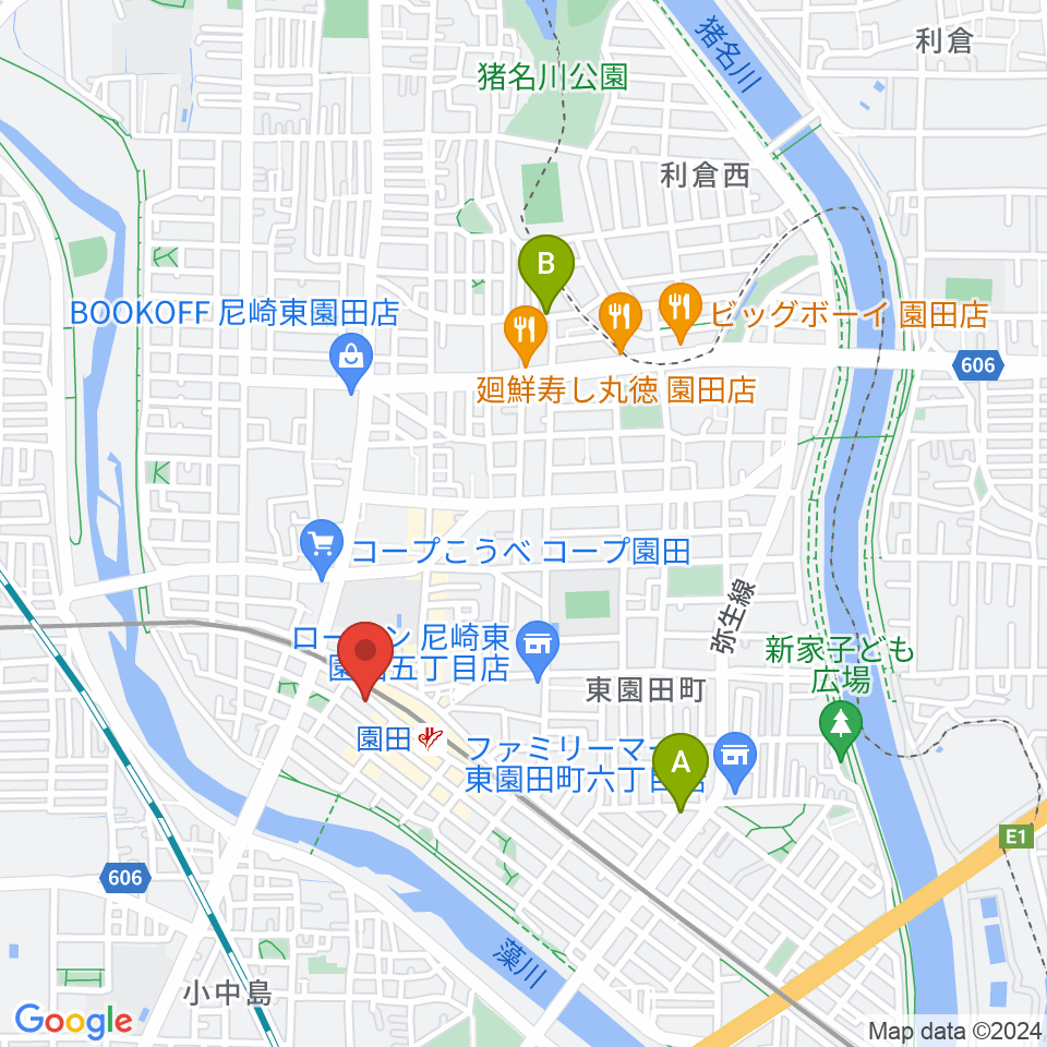 夢羽工房周辺のホテル一覧地図