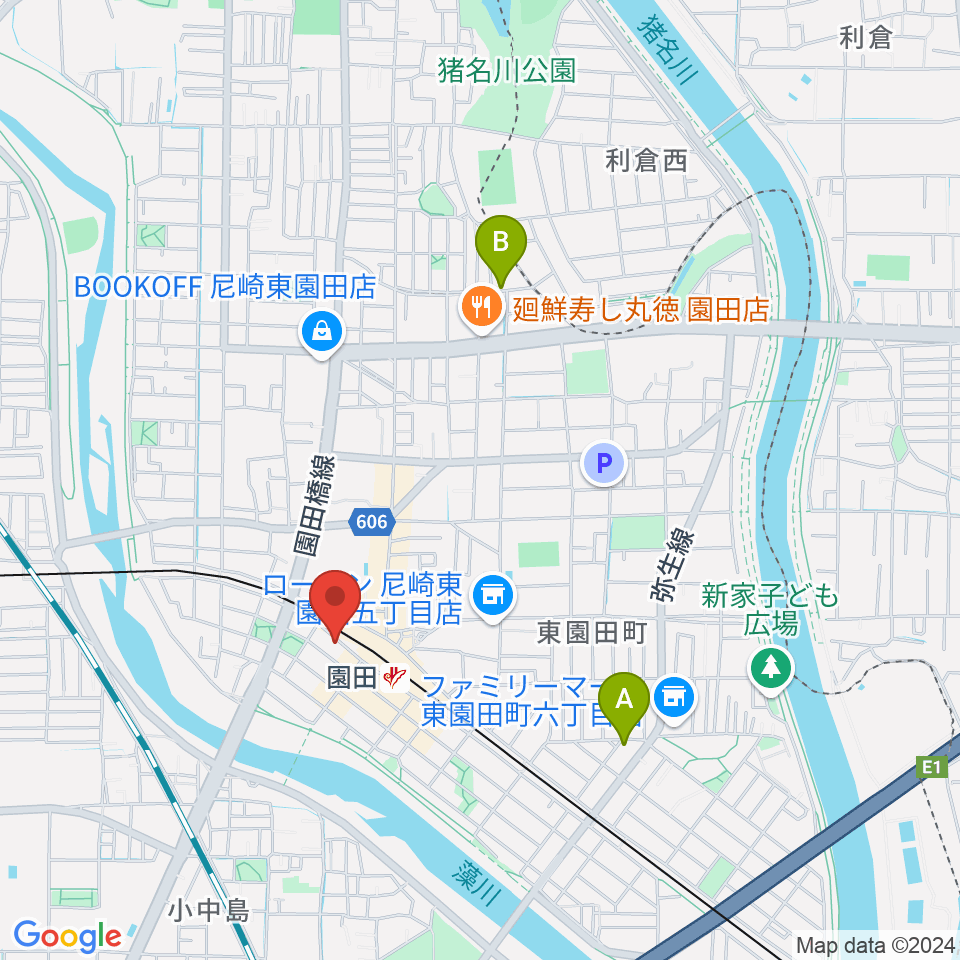 夢羽工房周辺のホテル一覧地図