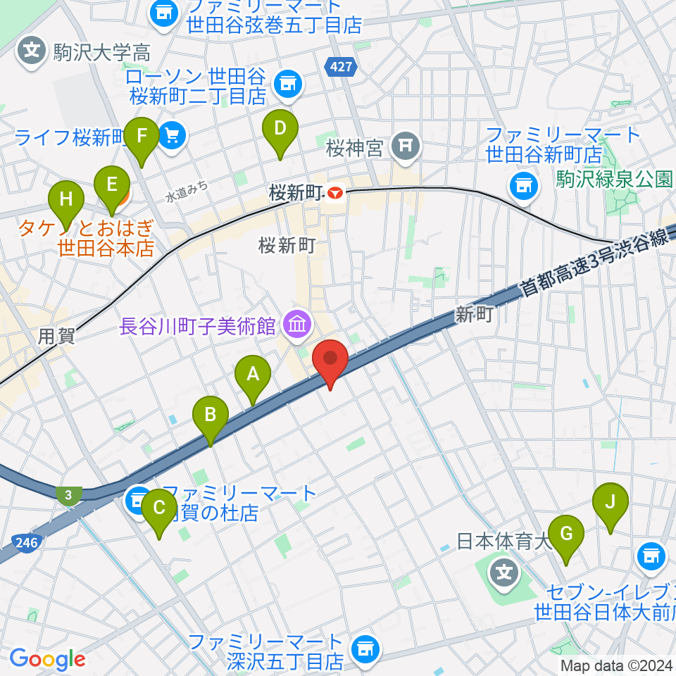 スタジオジャイヴ周辺のホテル一覧地図