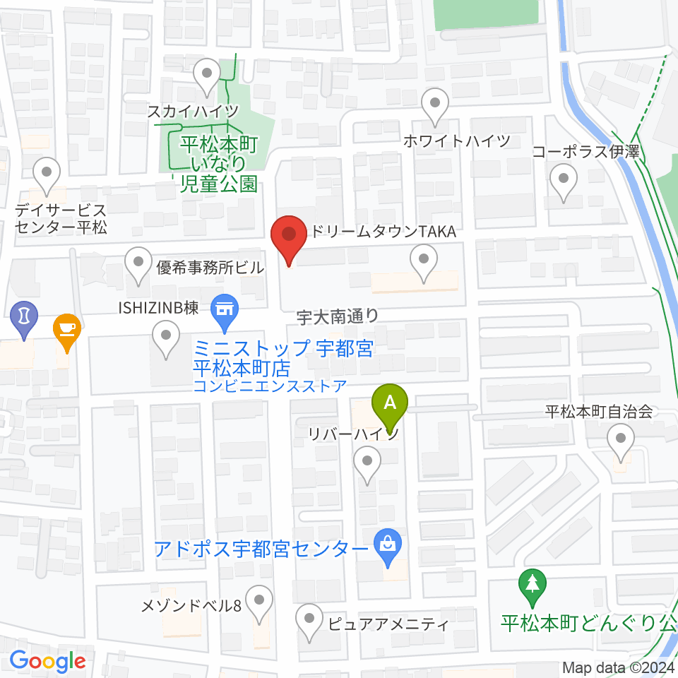 宇都宮JIVE Studio周辺のホテル一覧地図