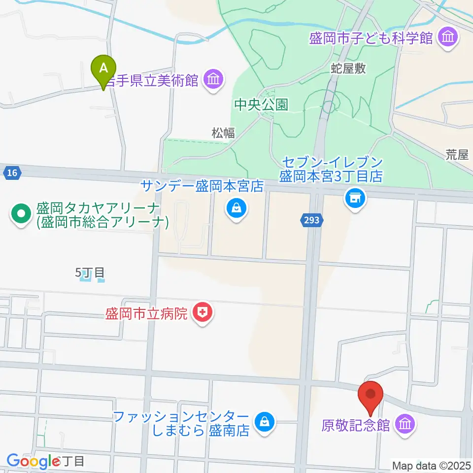 REDHOT盛岡周辺のホテル一覧地図
