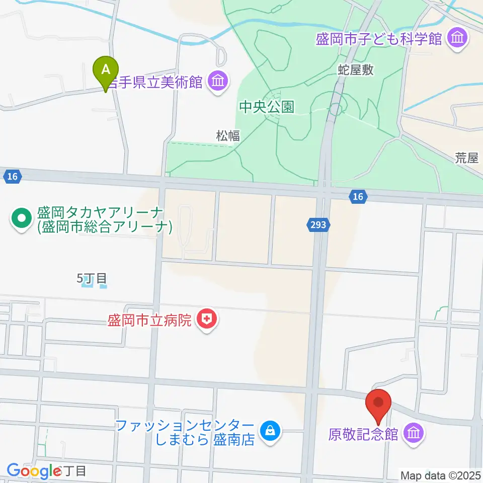 REDHOT盛岡周辺のホテル一覧地図