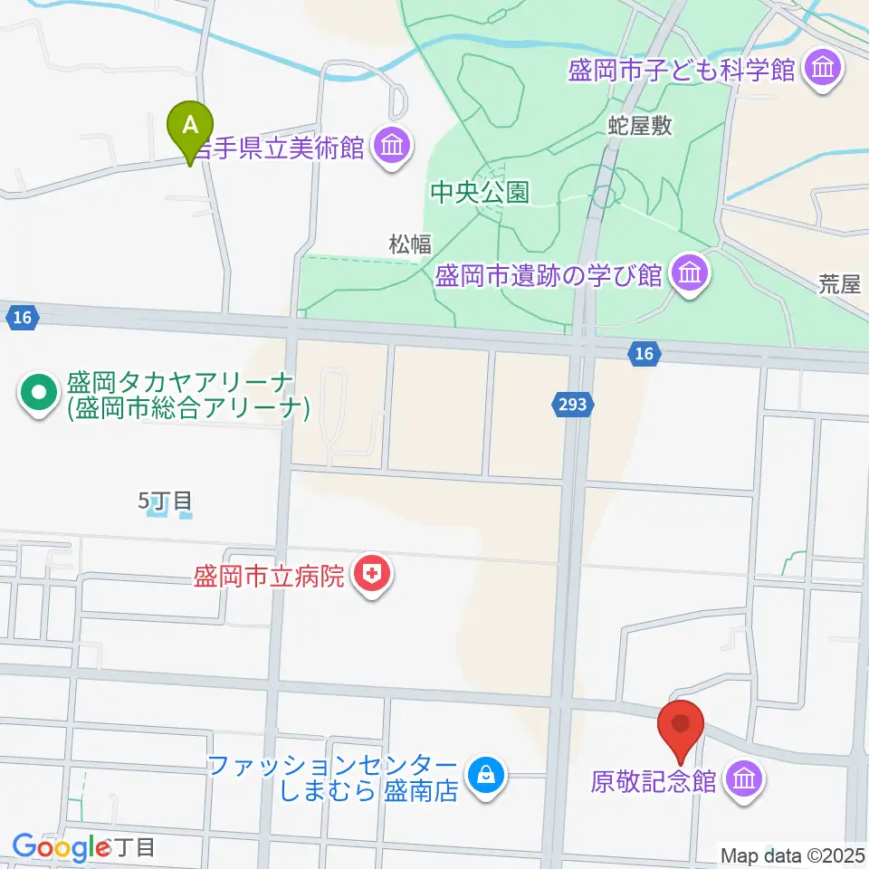 REDHOT盛岡周辺のホテル一覧地図