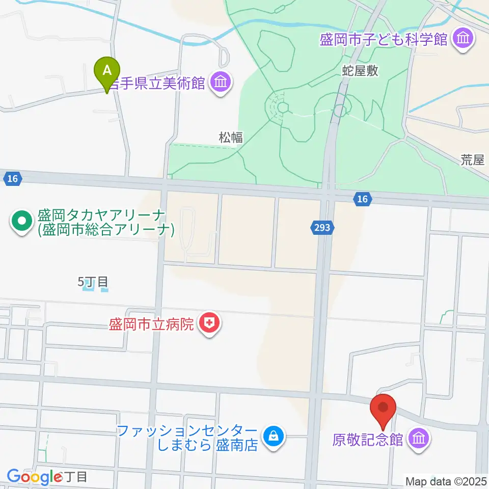 REDHOT盛岡周辺のホテル一覧地図