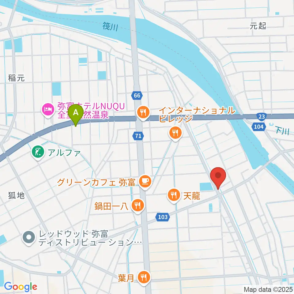 ギター工房フォーエム周辺のホテル一覧地図
