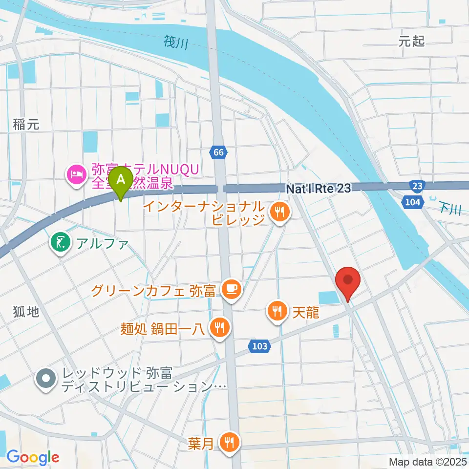 ギター工房フォーエム周辺のホテル一覧地図