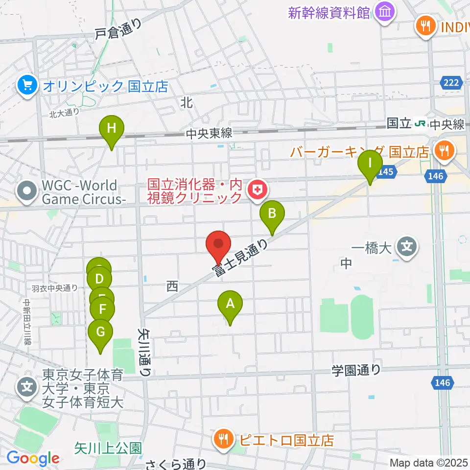 国立音楽大学附属高等学校音楽科周辺のホテル一覧地図