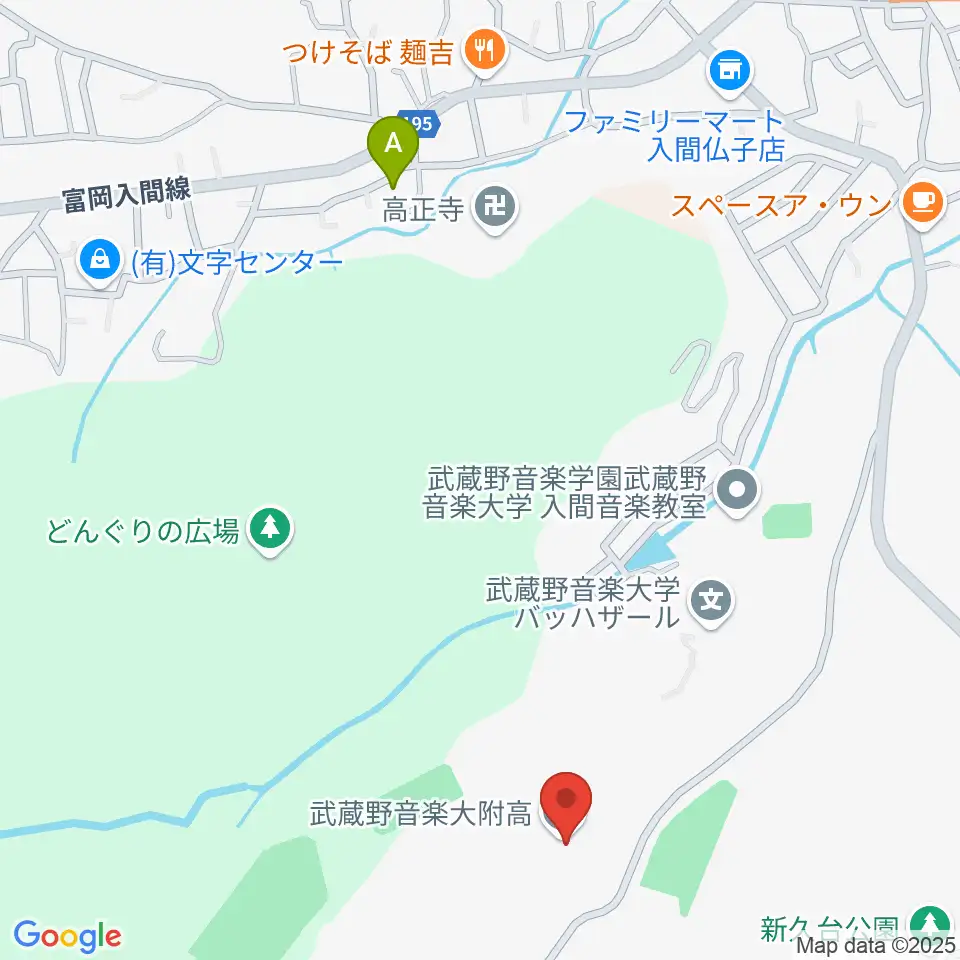 武蔵野音楽大学付属高校音楽科周辺のホテル一覧地図