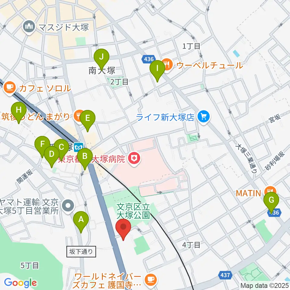 東邦音楽短期大学周辺のホテル一覧地図