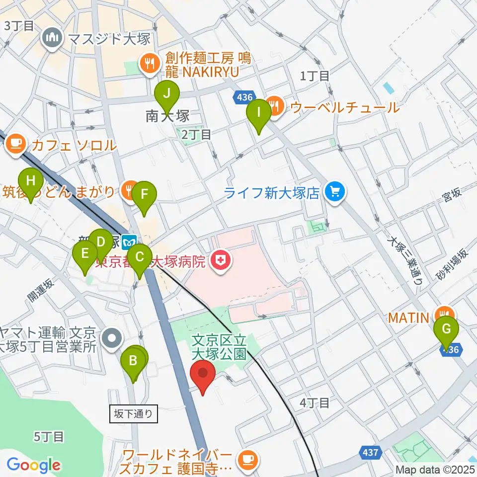 東邦音楽短期大学周辺のホテル一覧地図