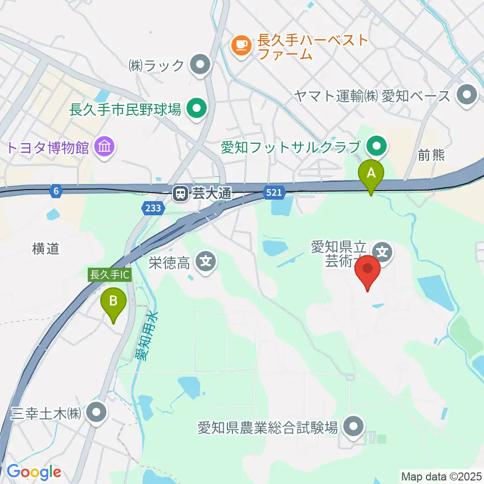 愛知県立芸術大学 音楽学部周辺のホテル一覧地図