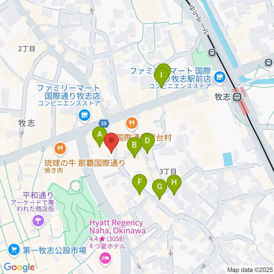 三線専門店ナビィ三線周辺のホテル一覧地図