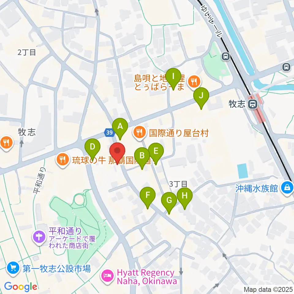 三線専門店ナビィ三線周辺のホテル一覧地図