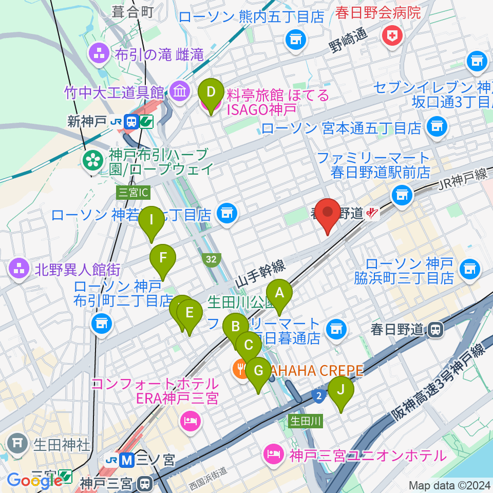 SOAR MUSIC周辺のホテル一覧地図