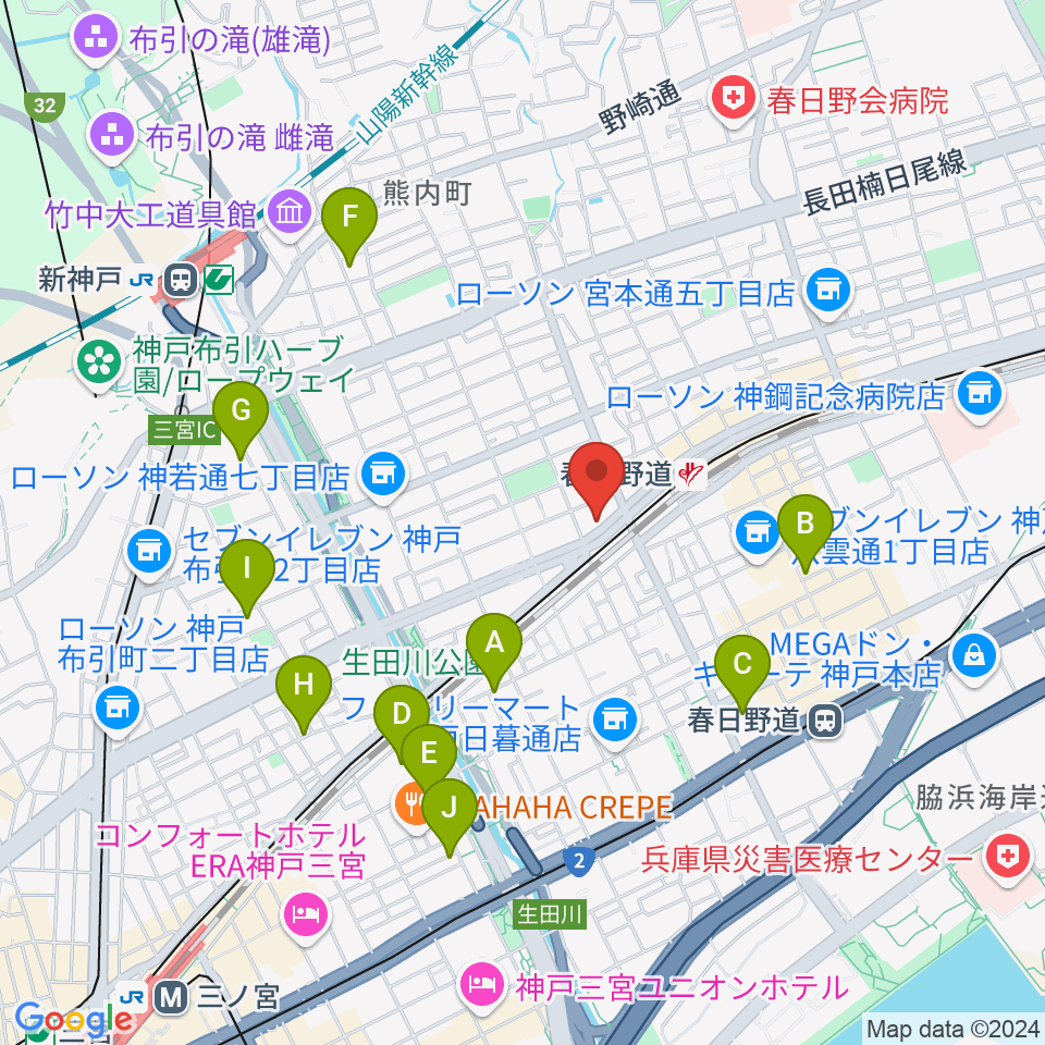 SOAR MUSIC周辺のホテル一覧地図