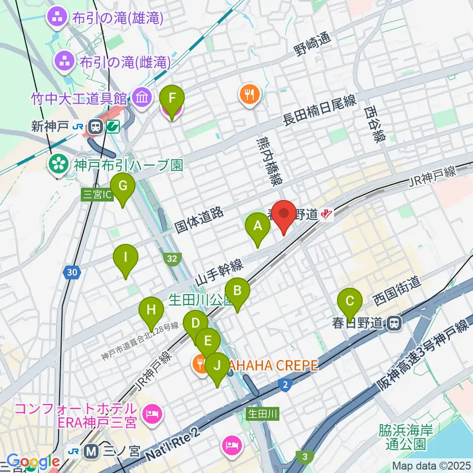 SOAR MUSIC周辺のホテル一覧地図