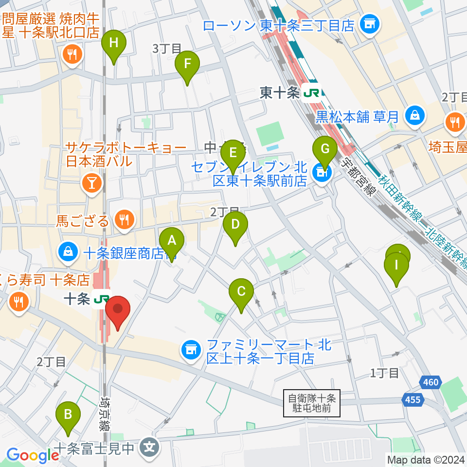 中国屋楽器店周辺のホテル一覧地図