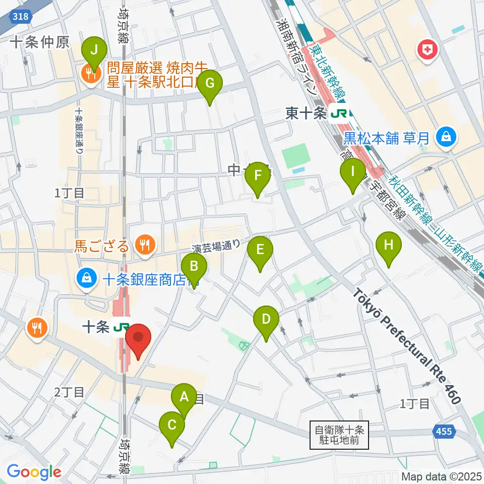 中国屋楽器店周辺のホテル一覧地図