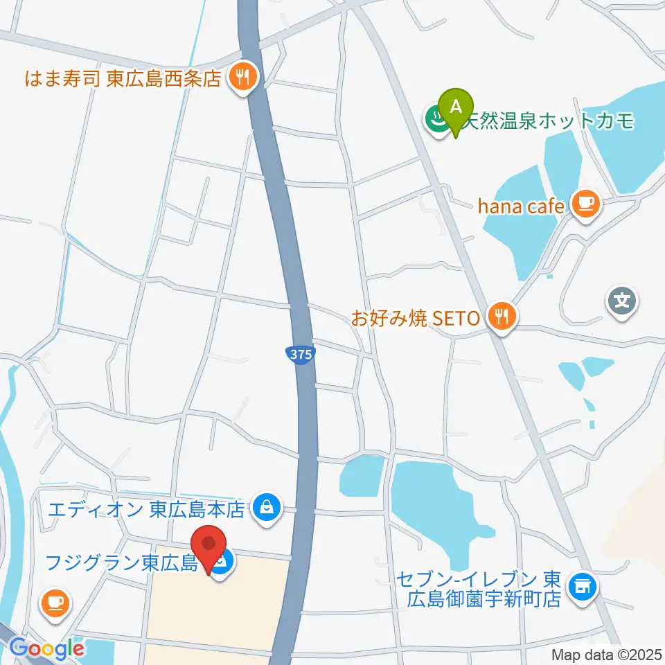 キハラ楽器西条店ときめきセンター周辺のホテル一覧地図