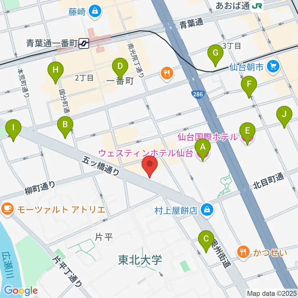 サンリツ楽器周辺のホテル一覧地図