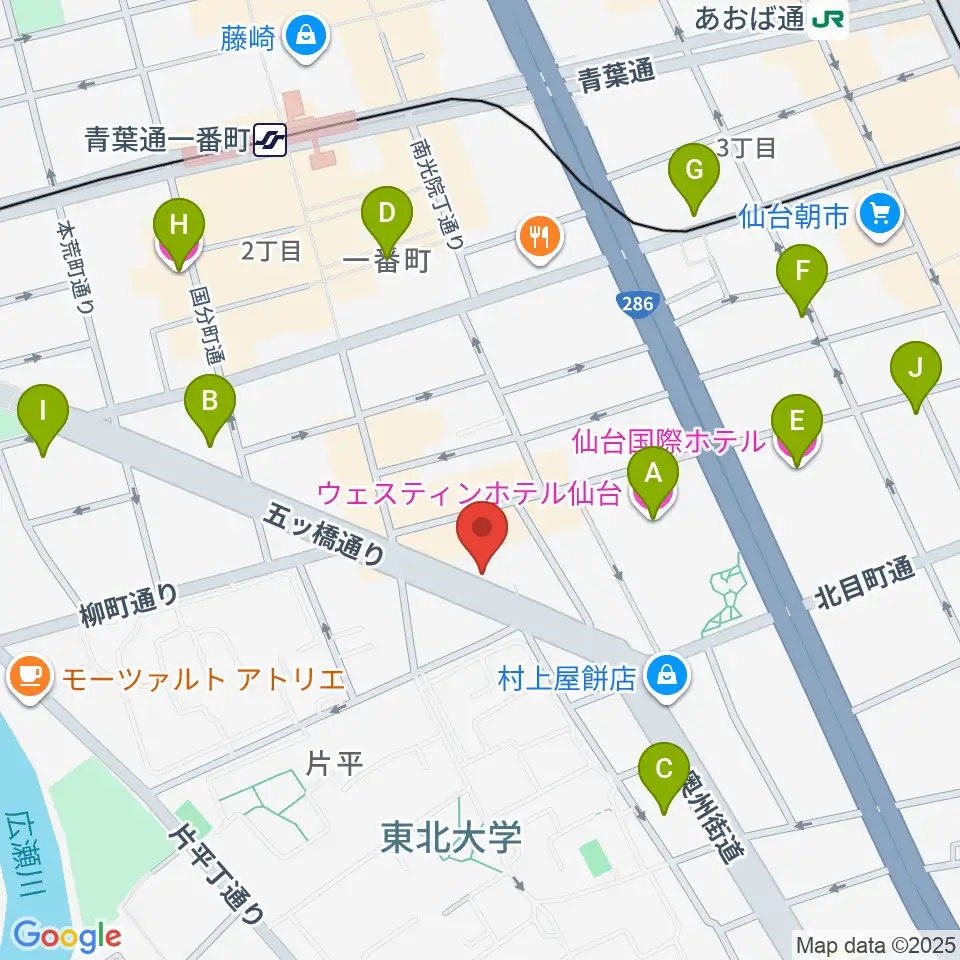 サンリツ楽器周辺のホテル一覧地図